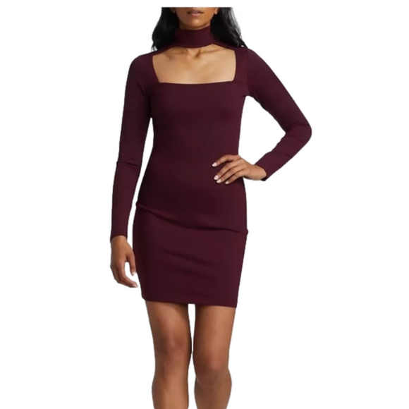 Susana Monaco Dresses & Skirts - Susana Monaco open front mock neck long sleeve dress